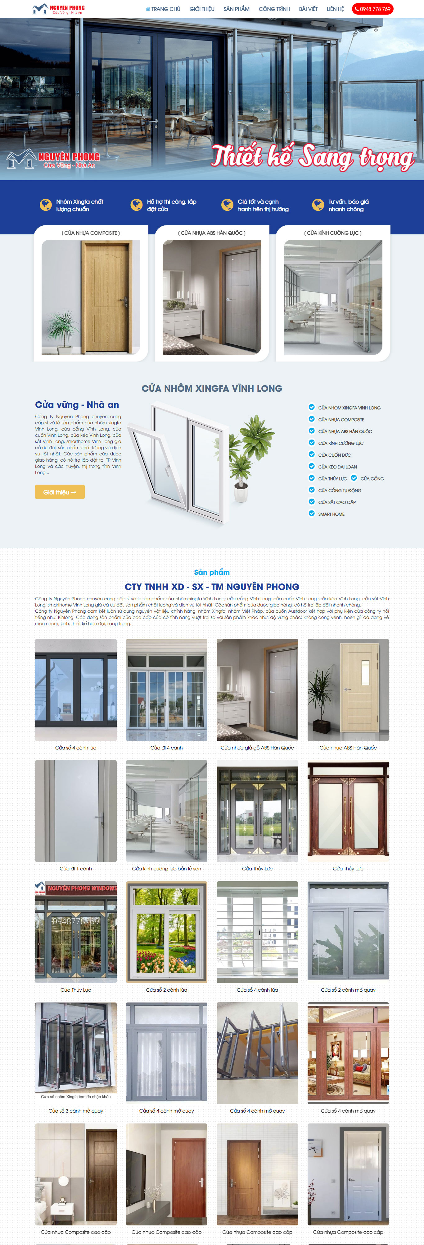 Cửa nhôm xingfa Vĩnh Long